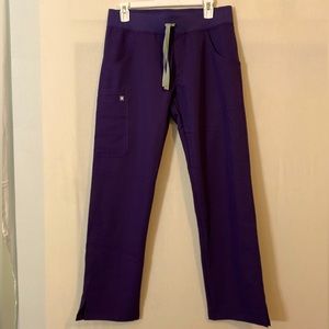 FIGS Kade Cargo Purple Scrub Pants